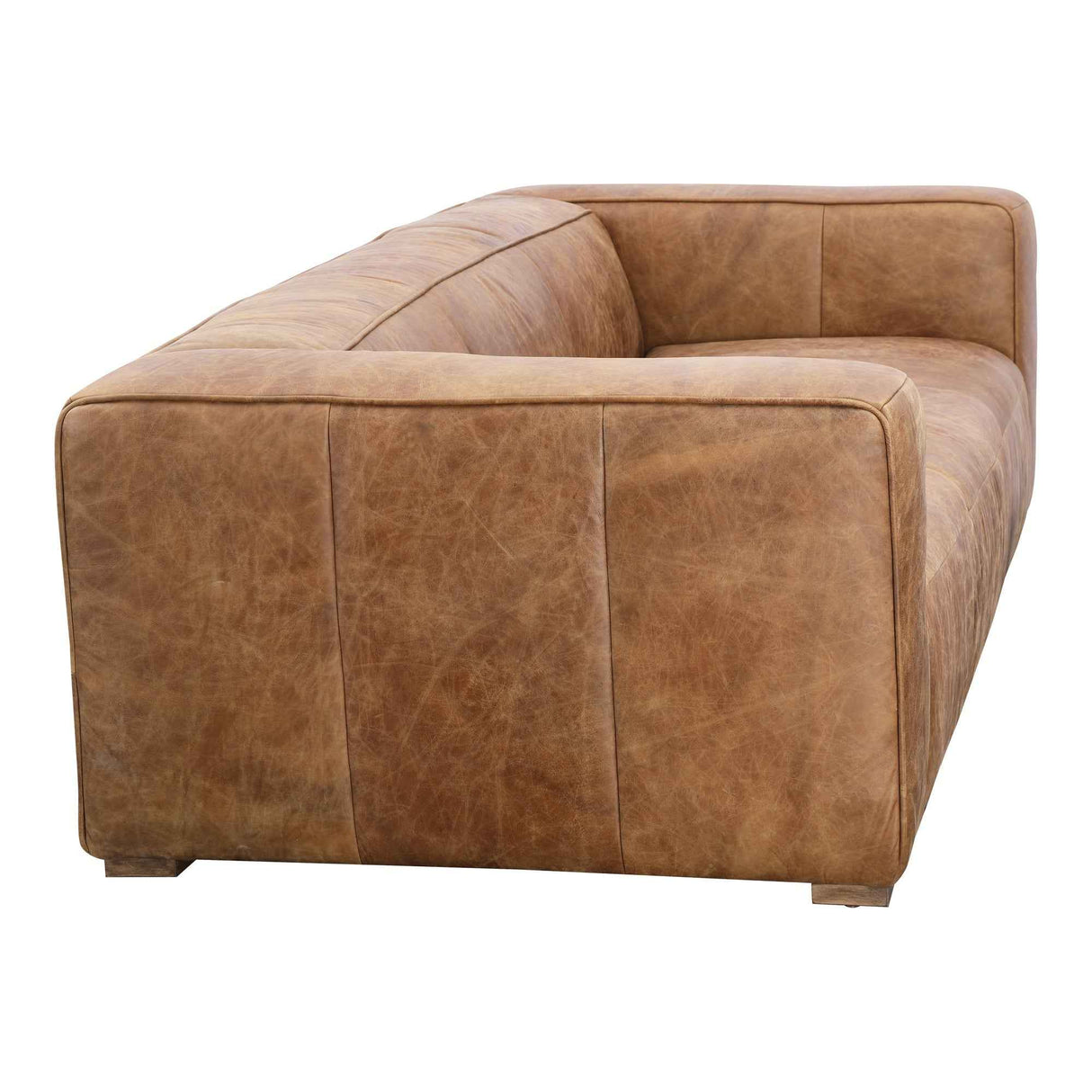 Bolton Brown Leather Sofa by Moe's Home at Eve Furniture