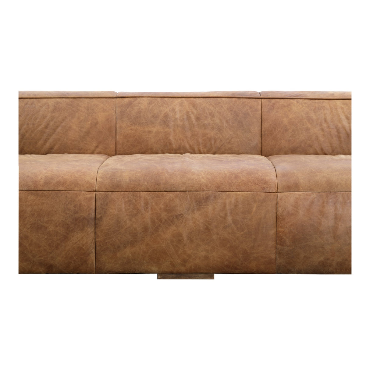 Bolton Brown Leather Sofa by Moe's Home at Eve Furniture