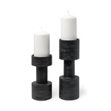 Bolton I 3.9L x 3.9W x 10.6H Black Metal Table Candle Holders by Mercana at Eve Furniture