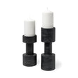 Bolton I 3.9L x 3.9W x 10.6H Black Metal Table Candle Holders by Mercana at Eve Furniture