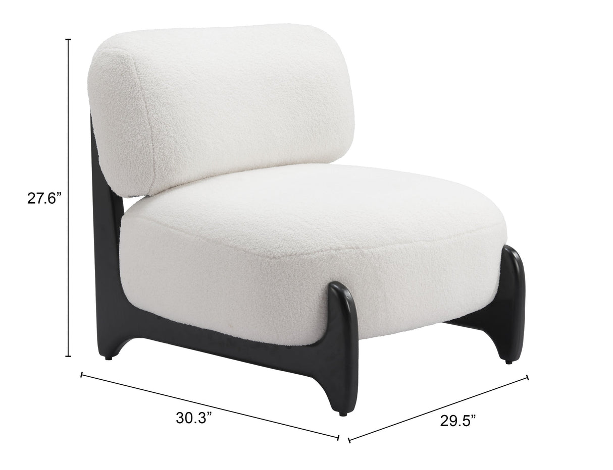 Bombo White Accent Chair by Zuomod at Eve Furniture