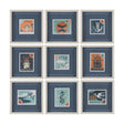 Bon Voyage (Set of 9) by Mercana Studio a Hand Embellished Framed Art Print Matted under Glass by Mercana at Eve Furniture