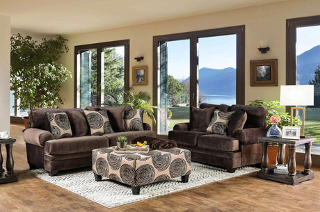 Bonaventura Brown Loveseat by Furniture of America at Eve Furniture