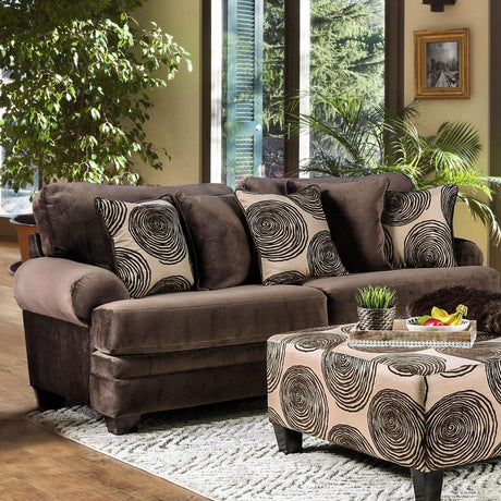 Bonaventura Brown Sofa by Furniture of America at Eve Furniture