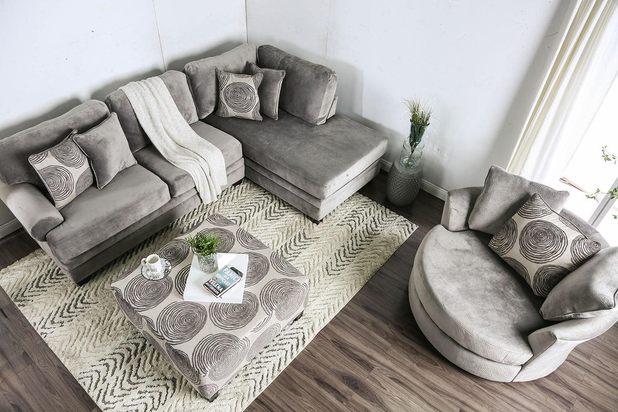 Bonaventura Gray Sectional by Furniture of America at Eve Furniture