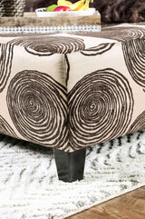 Bonaventura Brown/Pattern Ottoman by Furniture of America at Eve Furniture