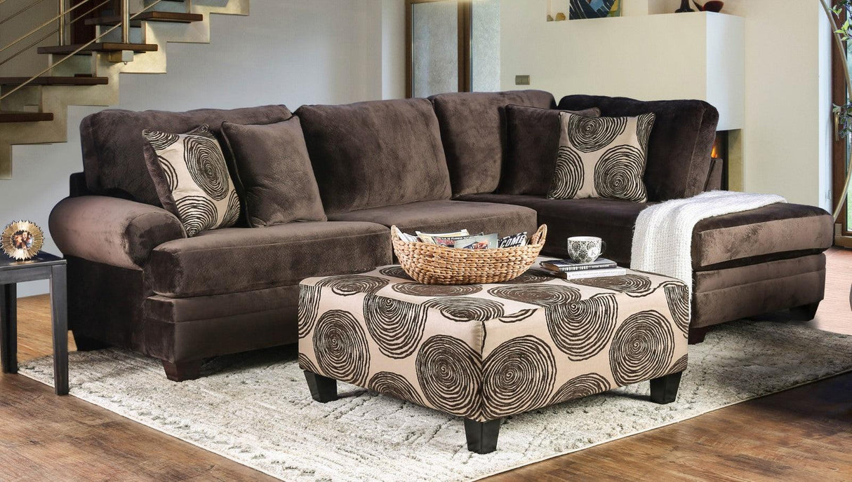 Bonaventura Brown Sectional by Furniture of America at Eve Furniture