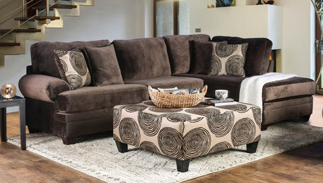 Bonaventura Brown Sectional by Furniture of America at Eve Furniture