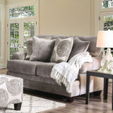 Bonaventura Gray/Pattern Loveseat by Furniture of America at Eve Furniture