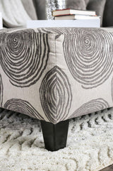 Bonaventura Gray/Pattern Ottoman by Furniture of America at Eve Furniture