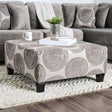 Bonaventura Gray/Pattern Ottoman by Furniture of America at Eve Furniture
