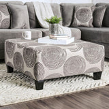 Bonaventura Gray/Pattern Ottoman by Furniture of America at Eve Furniture