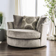 Bonaventura Gray/Pattern Swivel Chair by Furniture of America at Eve Furniture