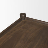 Bondi Dark Brown Wood w/ Paper Rope Shelf Console Table by Mercana at Eve Furniture