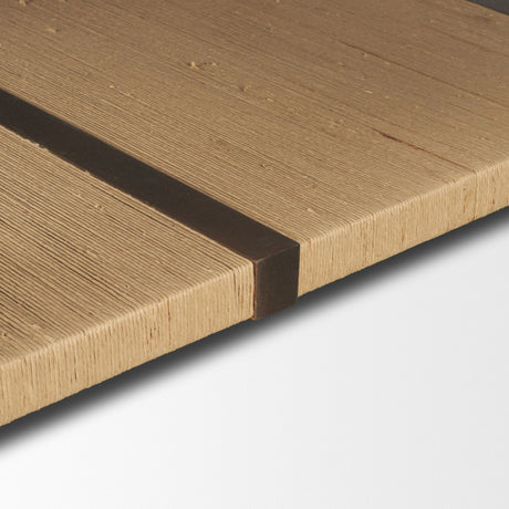 Bondi Dark Brown Wood w/ Paper Rope Shelf Square Coffee Table by Mercana at Eve Furniture