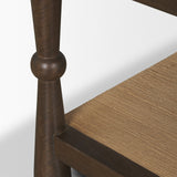 Bondi Dark Brown Wood w/ Paper Rope Shelf Square Coffee Table by Mercana at Eve Furniture