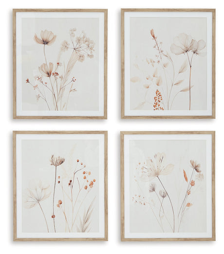 Bondner Beige/Rust Wall Art (Set of 4)