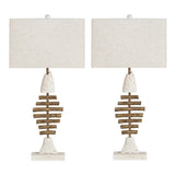 Bones White/Neutral Table Lamp (Set of 2) by Crestview at Eve Furniture