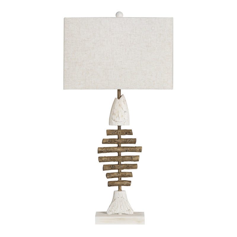 Bones White/Neutral Table Lamp (Set of 2) by Crestview at Eve Furniture