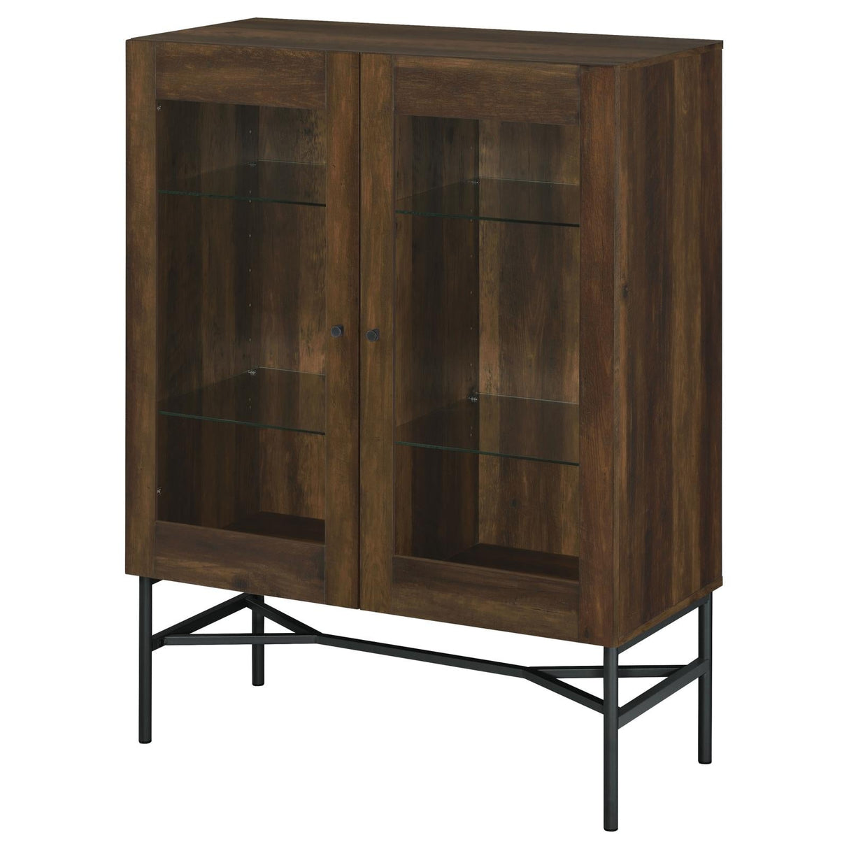 Bonilla 2-Door Accent Cabinet with Glass Shelves