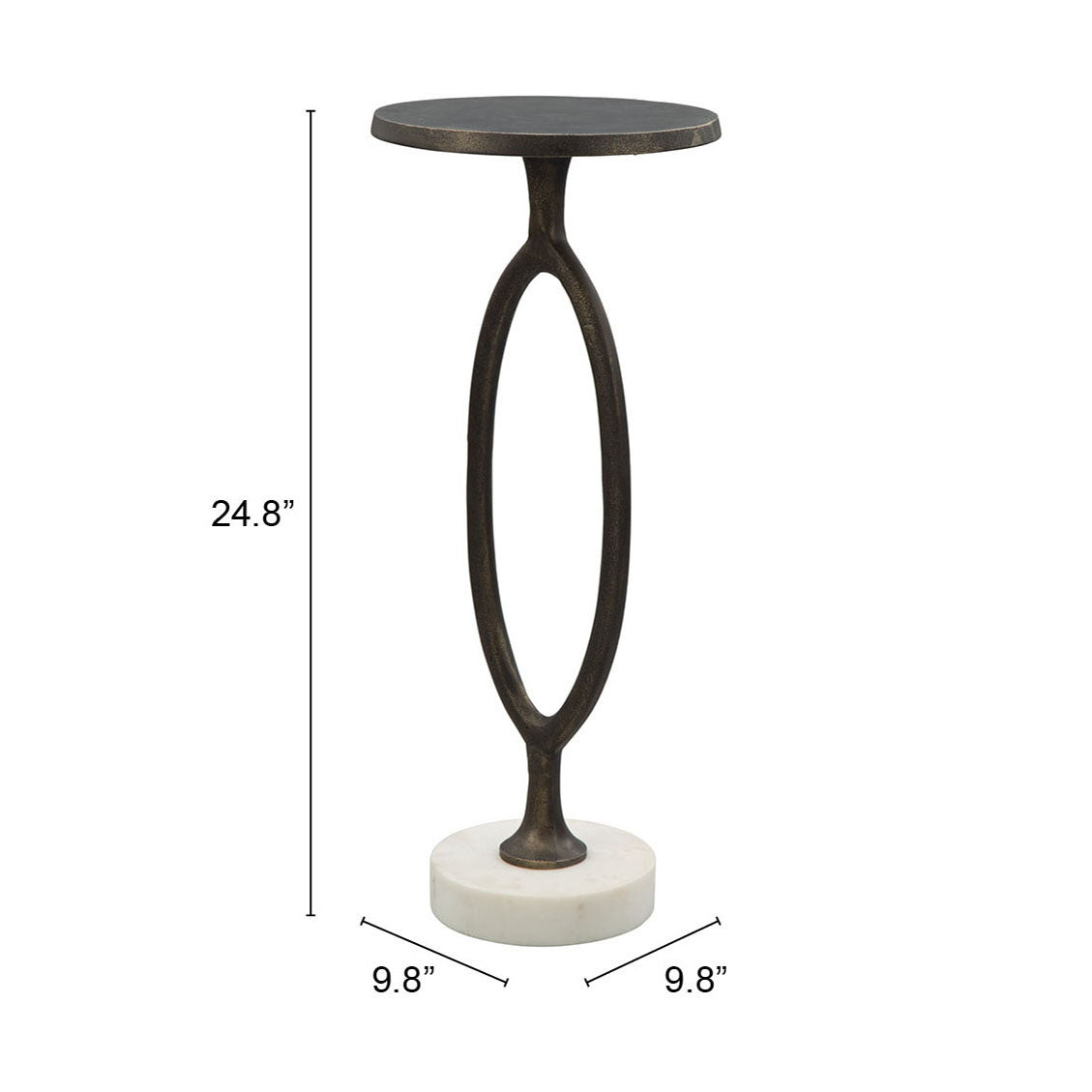 Bonita Bronze Accent Table by Zuomod at Eve Furniture