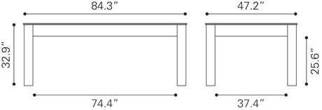 Bonker Brown 3 in 1 Table by Zuomod at Eve Furniture