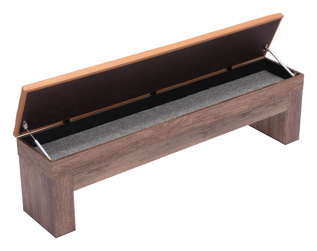 Bonker Brown Storage Bench (Set of 2) by Zuomod at Eve Furniture