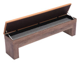 Bonker Brown Storage Bench (Set of 2) by Zuomod at Eve Furniture