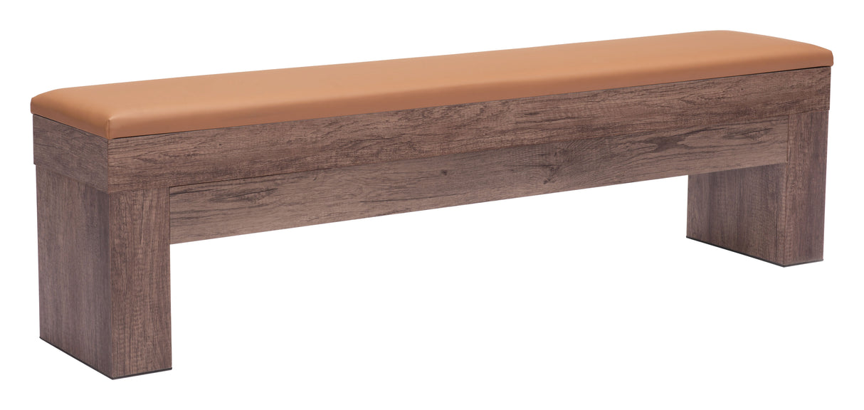 Bonker Brown Storage Bench (Set of 2) by Zuomod at Eve Furniture