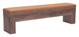 Bonker Brown Storage Bench (Set of 2) by Zuomod at Eve Furniture