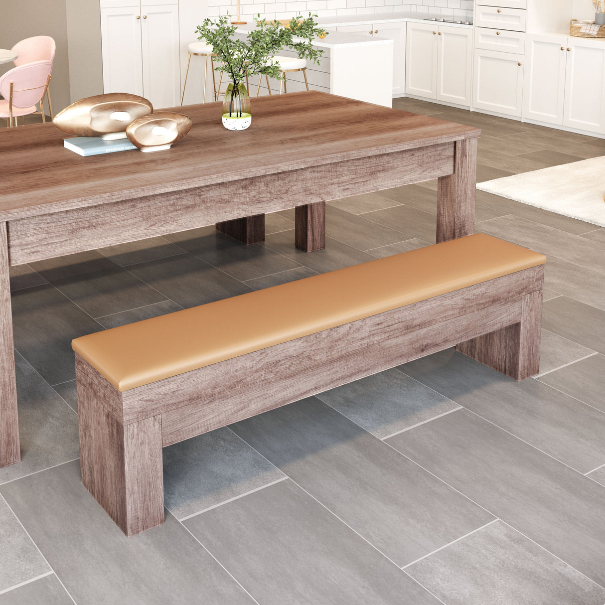 Bonker Brown Storage Bench (Set of 2) by Zuomod at Eve Furniture