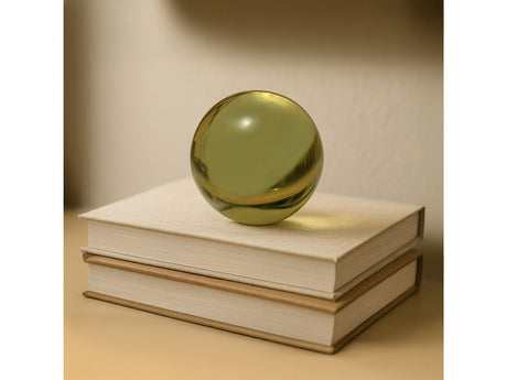 Bonn Olive Cast Glass Decorative Object by MOES at Eve Furniture
