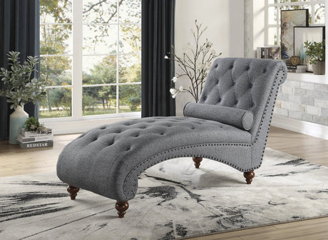 Bonne Gray Chaise by Homelegance at Eve Furniture