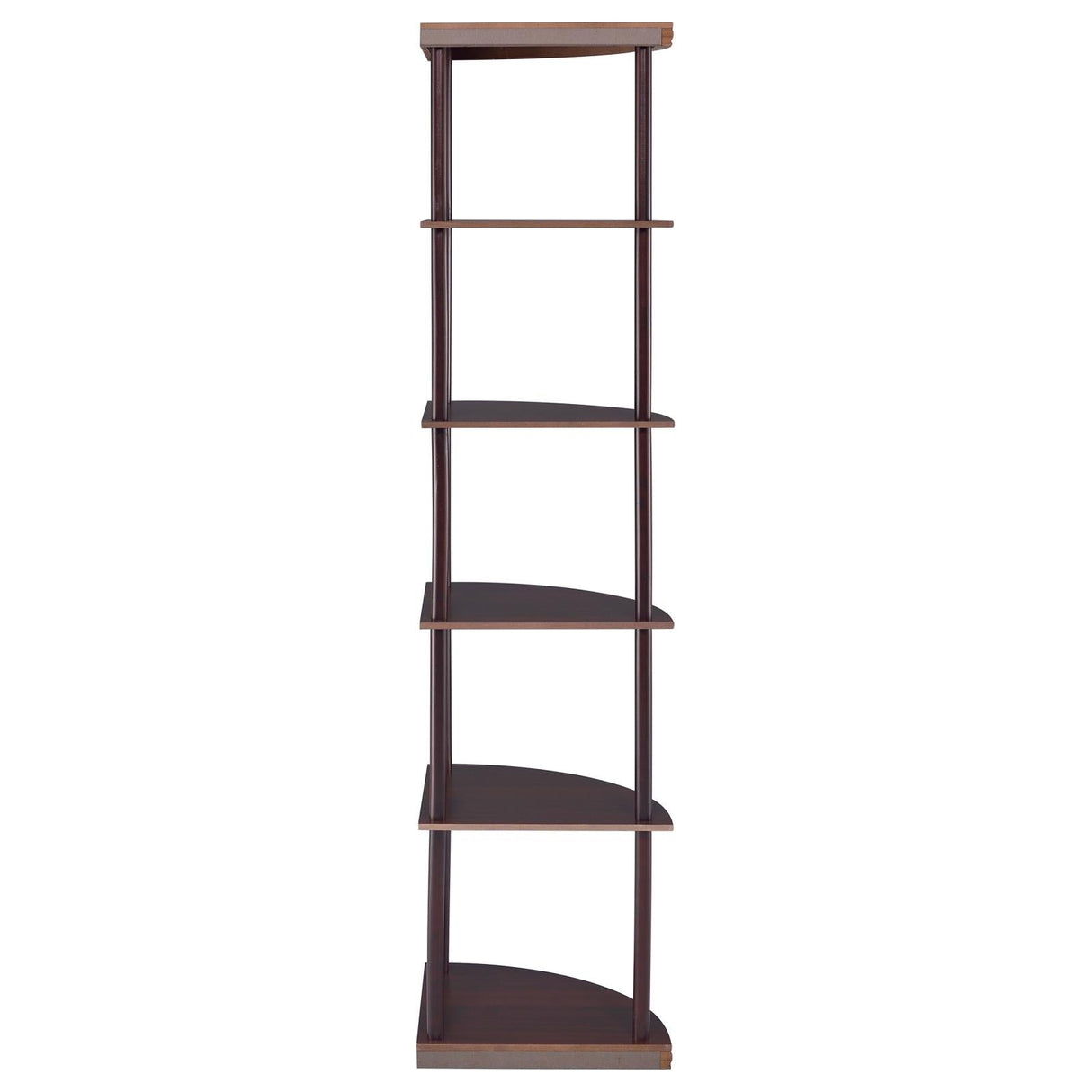 Bonwick Cappuccino 5-Shelf Corner Bookshelf