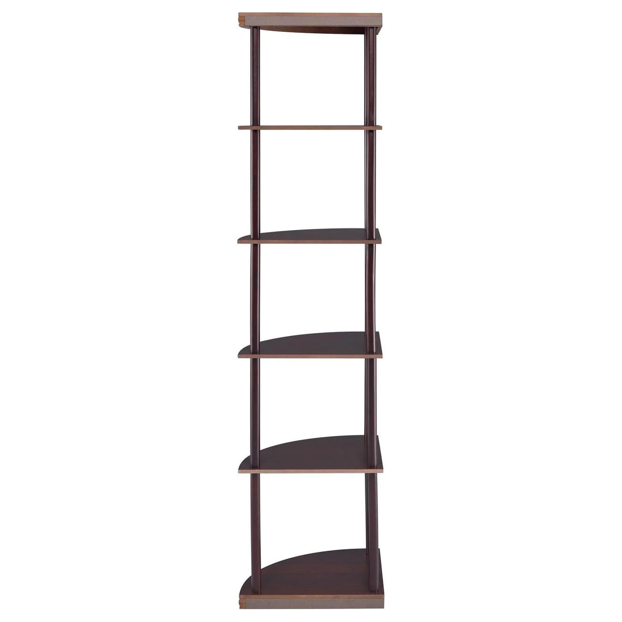 Bonwick Cappuccino 5-Shelf Corner Bookshelf by Coaster at Eve Furniture