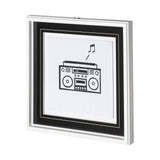Boom Box by Lawyer a Hand Embellished Textured Framed Art Print Matted under Glass by Mercana at Eve Furniture