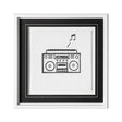 Boom Box by Lawyer a Hand Embellished Textured Framed Art Print Matted under Glass by Mercana at Eve Furniture