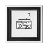Boom Box by Lawyer a Hand Embellished Textured Framed Art Print Matted under Glass by Mercana at Eve Furniture