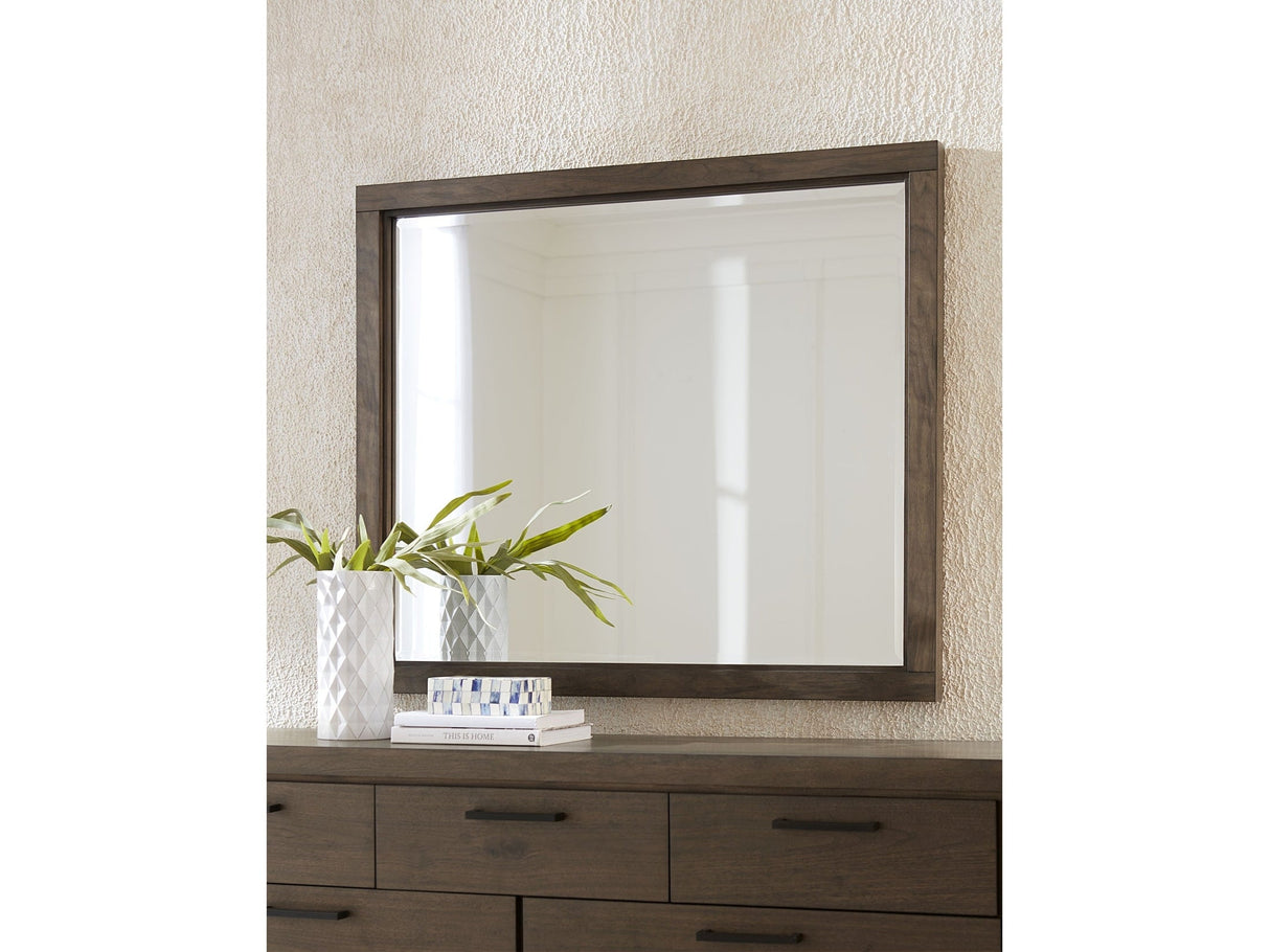 Boracay Beveled Glass Landscape Mirror in Wild Oats Brown by Modus Furniture at Eve Furniture