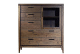 Boracay Five Drawer One Door Walnut Sweater Chest in Wild Oats Brown by Modus Furniture at Eve Furniture