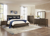 Boracay Five Drawer One Door Walnut Sweater Chest in Wild Oats Brown by Modus Furniture at Eve Furniture