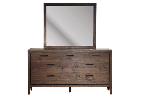 Boracay Seven Drawer Walnut Dresser in Wild Oats Brown by Modus Furniture at Eve Furniture