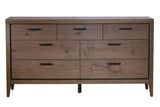Boracay Seven Drawer Walnut Dresser in Wild Oats Brown by Modus Furniture at Eve Furniture