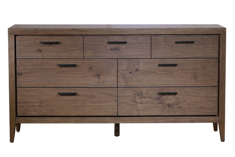 Boracay Seven Drawer Walnut Dresser in Wild Oats Brown by Modus Furniture at Eve Furniture