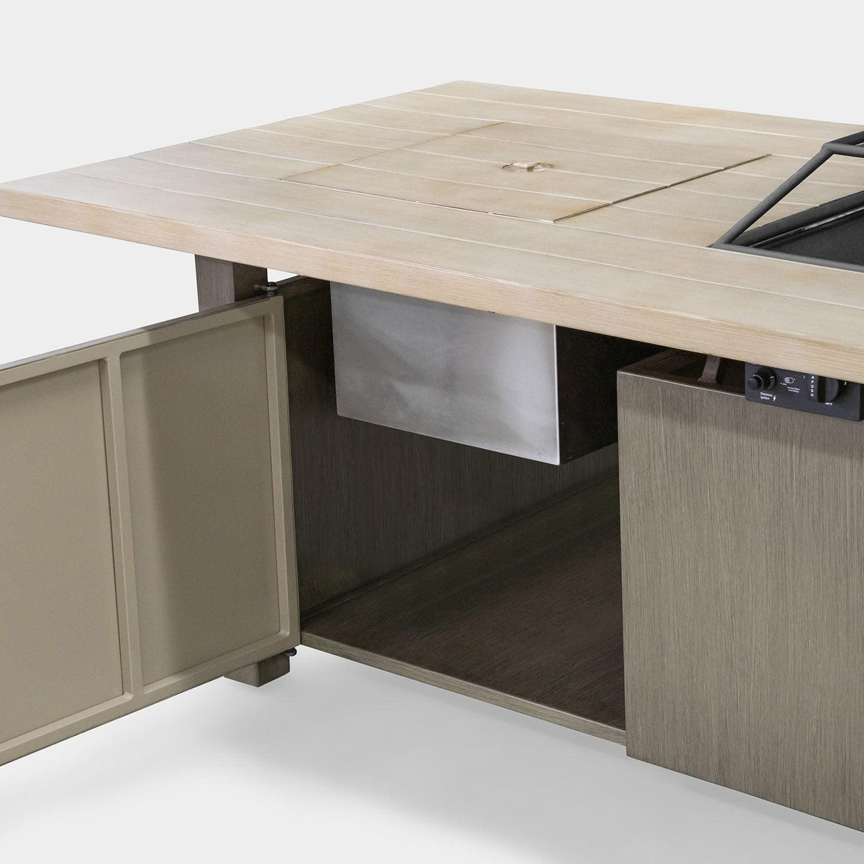 Bordeaux Brown Dining Table w/ Fire Pit & Cooler by Furniture of America at Eve Furniture