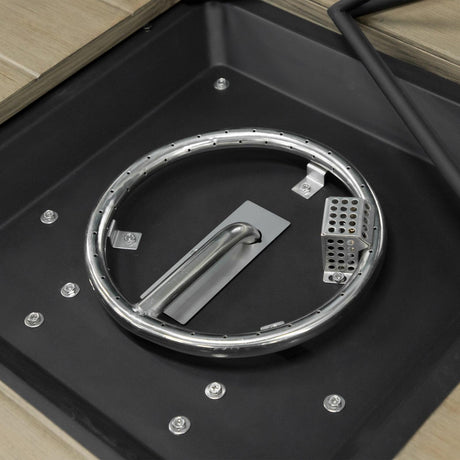 Bordeaux Brown Dining Table w/ Fire Pit & Cooler by Furniture of America at Eve Furniture