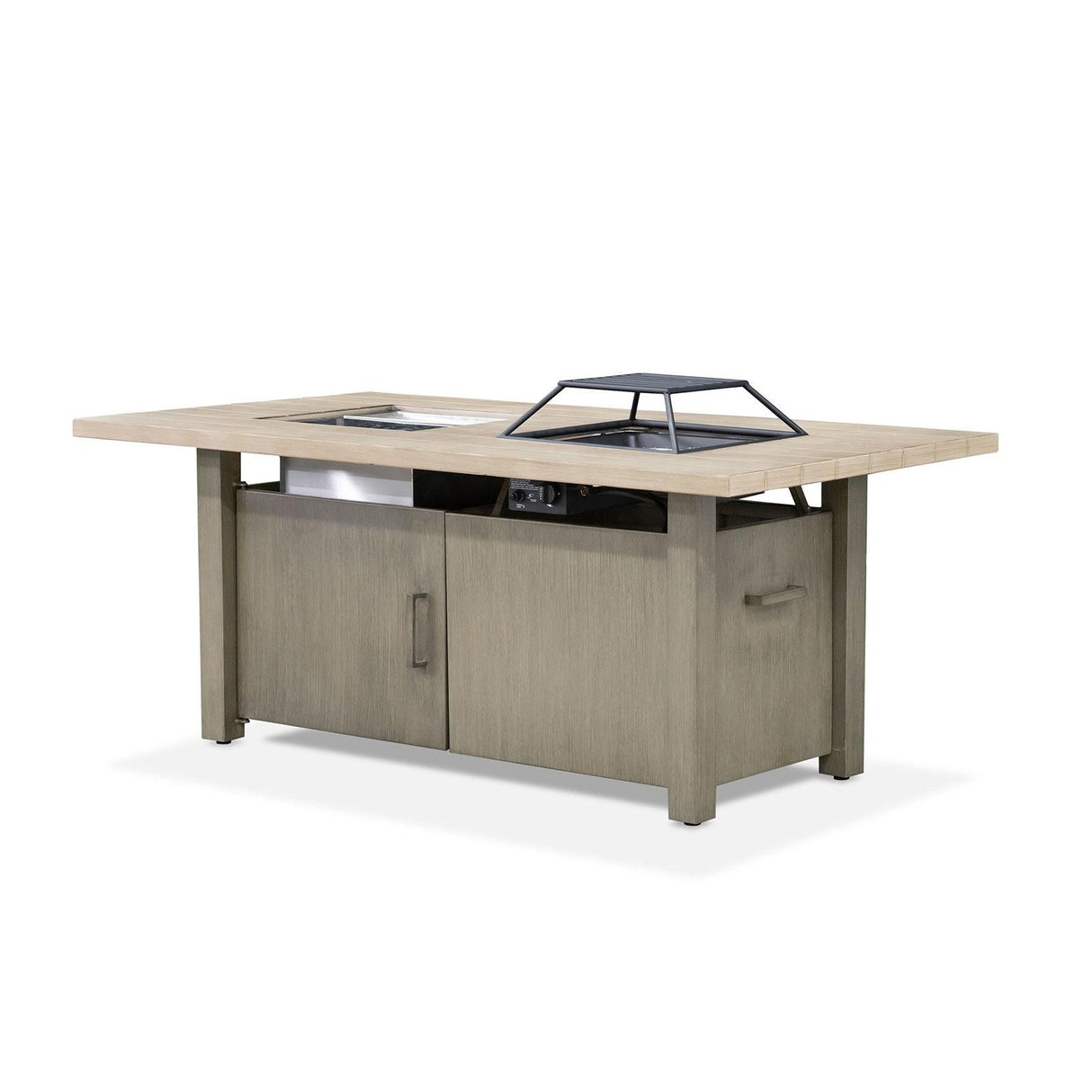 Bordeaux Brown Dining Table w/ Fire Pit & Cooler by Furniture of America at Eve Furniture