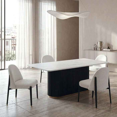 Borden Black/White 5-Piece Dining Room Set by Furniture of America at Eve Furniture