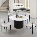 Borden Black/White 7-Piece Dining Room Set by Furniture of America at Eve Furniture