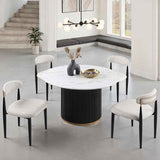 Borden Black/White 7-Piece Dining Room Set by Furniture of America at Eve Furniture